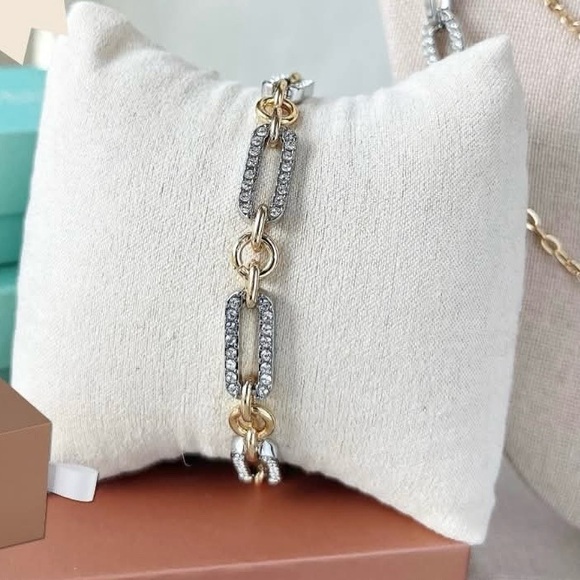 Park Lane Jewelry - Park Lane Icelux Mixed Metal Gold and Silver Chain Bracelet | New